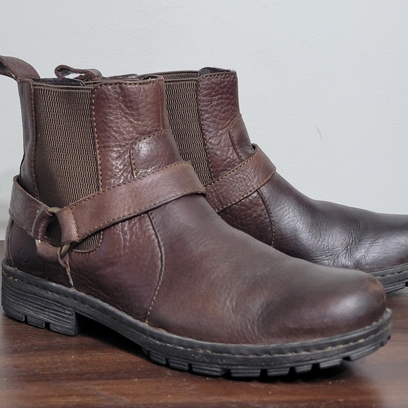 😎Host Pic👀 BORN Men's Brown Leather Brunell Boots Size 11 - Picture 11 of 12